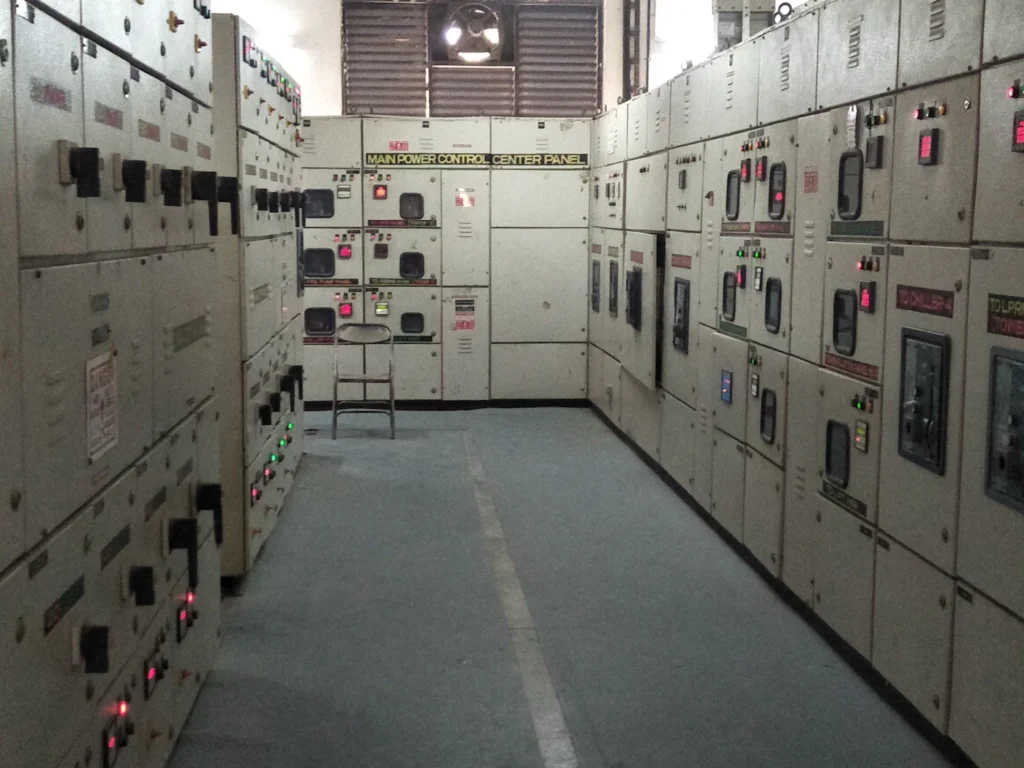 Commercial building electrical switchgear room